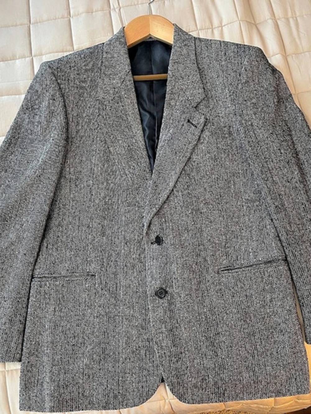 London Square Men's Houndstooth 100%Silk Sport Coat Size 40R